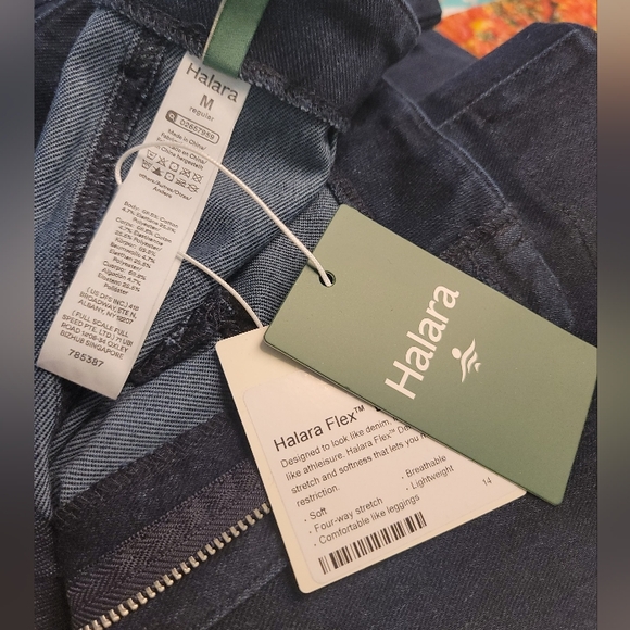 HALARA NEW Flex High Waisted Wide Leg Stretch Denim Jeans Size M - Picture 6 of 8